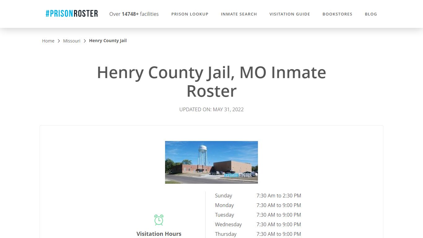Henry County Jail, MO Inmate Roster